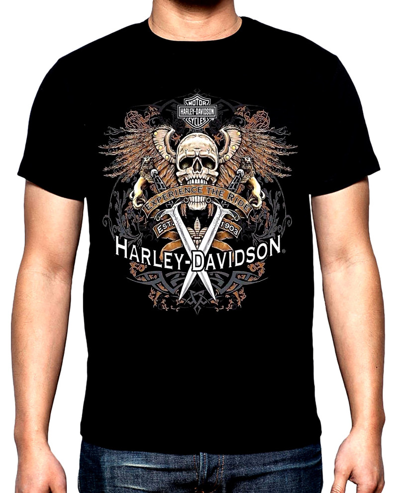 Тениски Harley Davidson, 4, Харлей Дейвидсън, рокерска мъжка тениска, 100% памук, S до 5XL